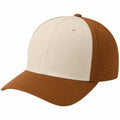 Verstellbare Baseballcap Beige/Braun mit Belüftungslöchern