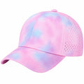Atmungsaktive Pastellfarbene Basecap mit Verstellbarem Verschluss, Rosa/Blau