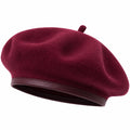 Baskenmütze Damen Bordeaux Einheitsgröße