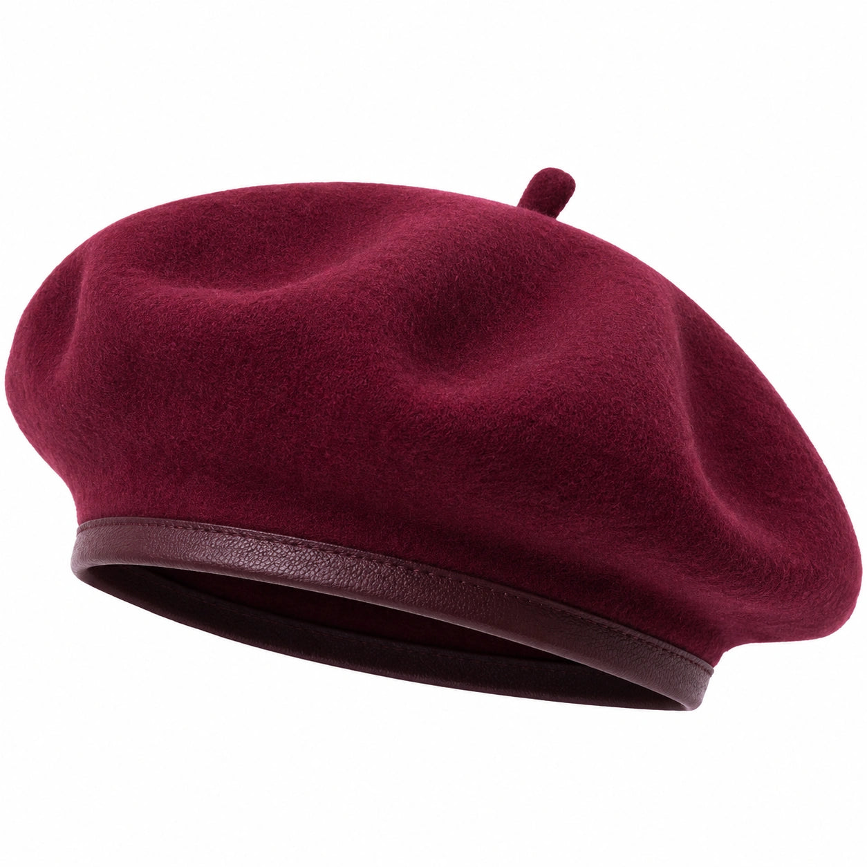 Baskenmütze Damen Bordeaux Einheitsgröße