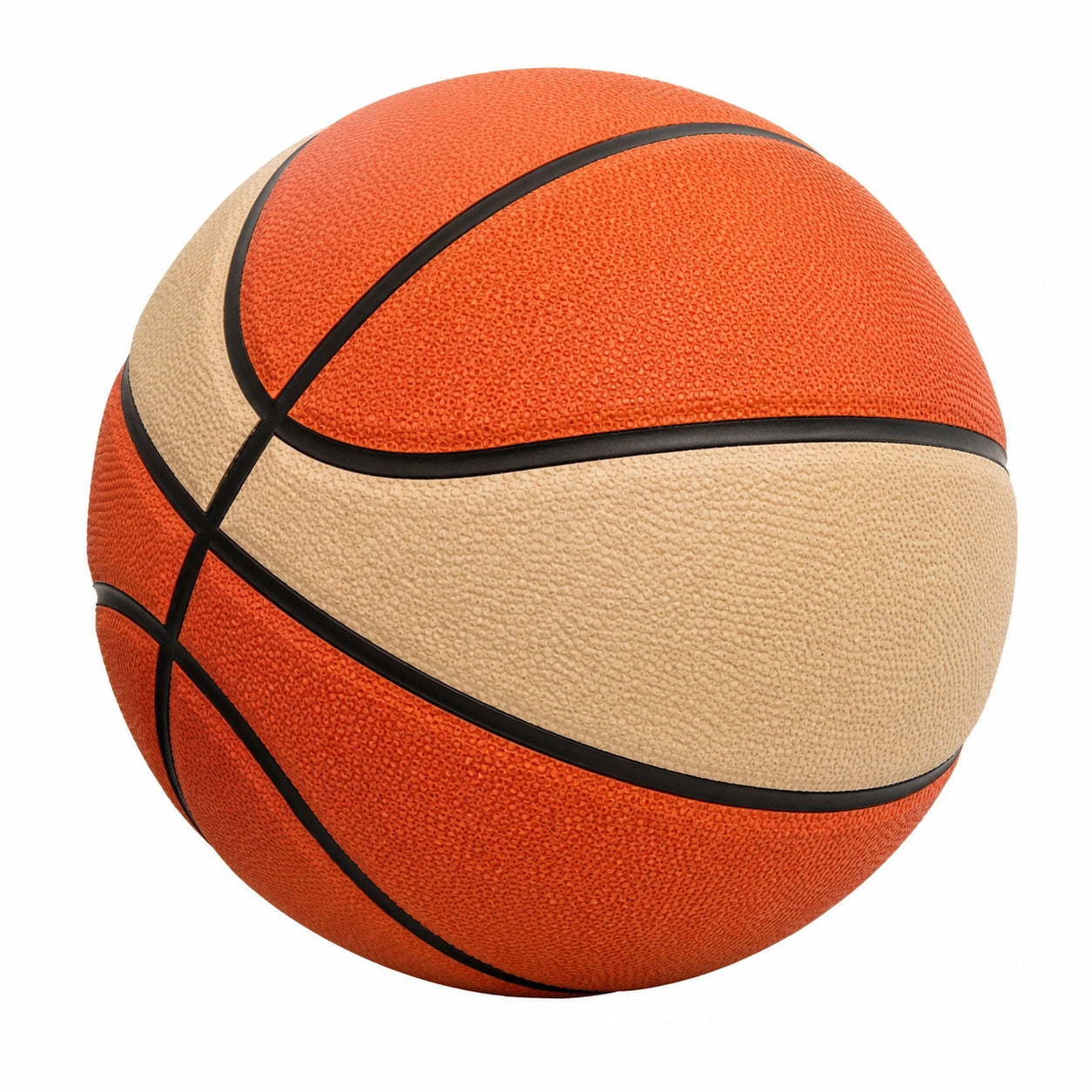 Basketball Größe 7 für Indoor und Outdoor in Orange/Beige