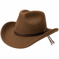 Brauner Cowboyhut mit geflochtenem Hutband für Outdoor-Aktivitäten
