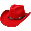 Unisex Cowboyhut in Rot mit Verzierungen