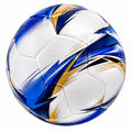 Fußball Trainingsball Größe 5 Weiß/Blau/Gold
