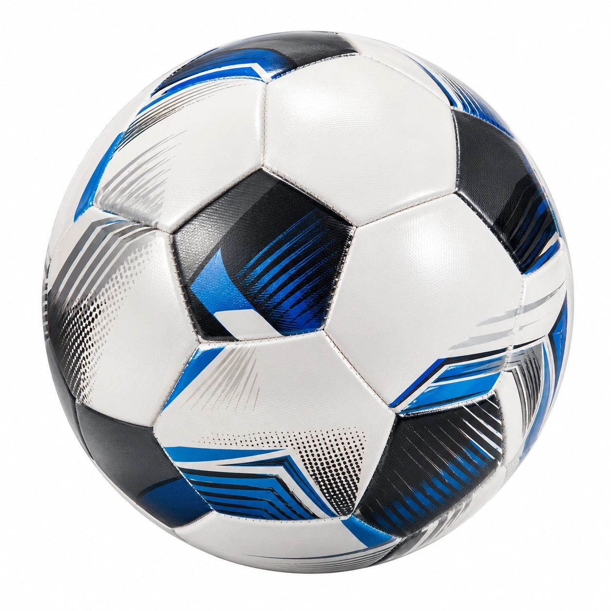 Trainingsfußball Standardgröße Blau Weiß