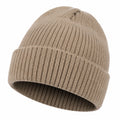 Unisex Strickmütze Winterbeanie Beige