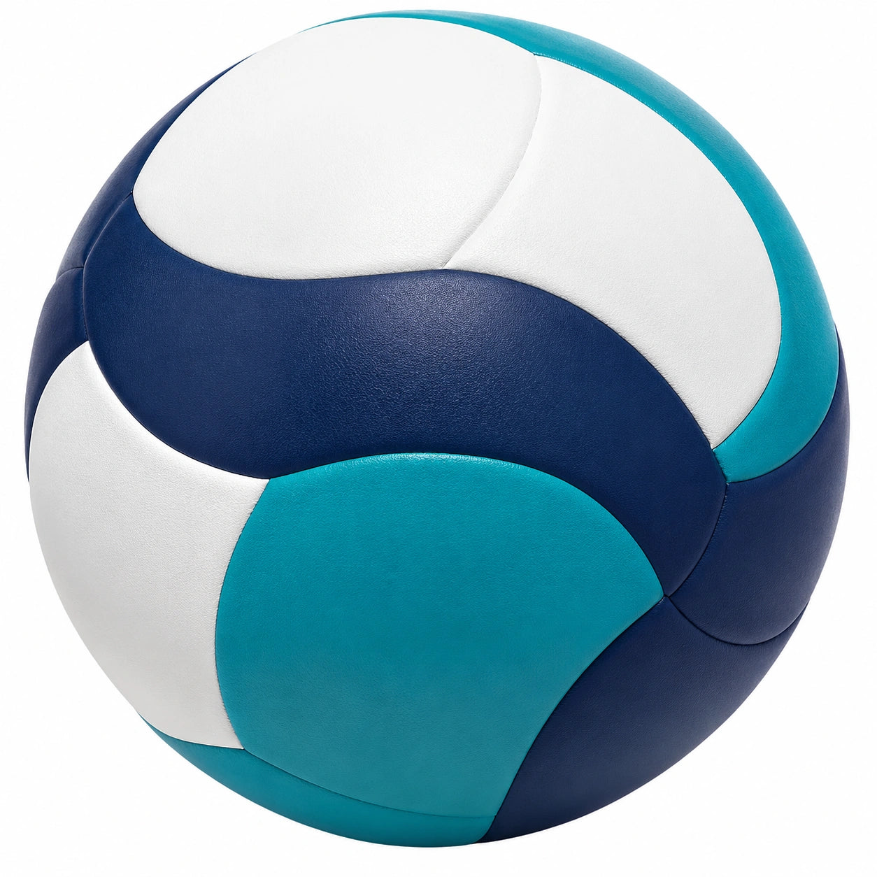 Volleyball Blau Weiß Türkis mit Starken Nähten